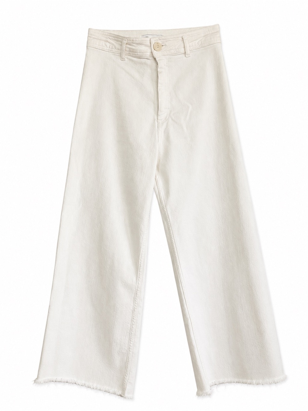Zara Marine Straight Women's Wide-Leg Flare Jeans in Winter White